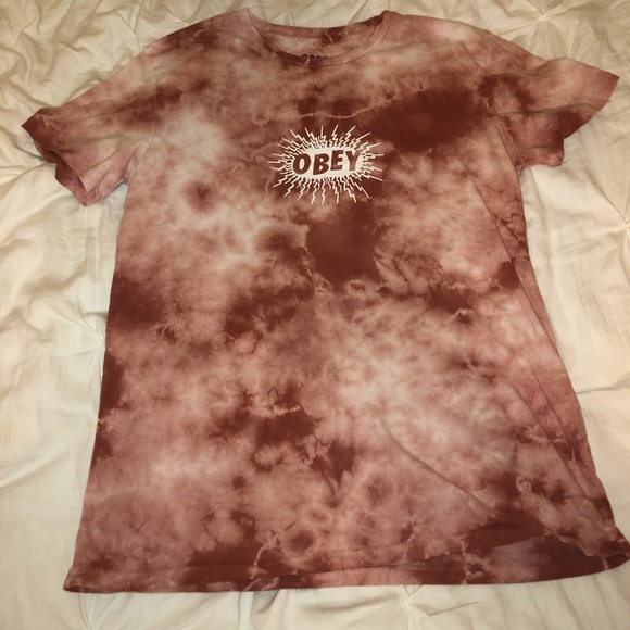 Obey Tops - pink obey t shirt